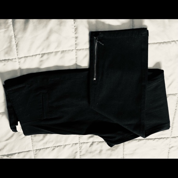 Soft Surroundings NWT Ultimate High Rise Zip Ankle Leggings- Black-Medium 10-12 - Picture 8 of 15